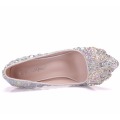 Crystal Queen High Heel Shoes Crystal Bridal Wedding Shoes Diamond Butterfly Rhinestone Women Pumps Formal Gown Prom Shoes