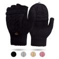 Digitek Women's Fingerless Mittens Winter Warm Gloves