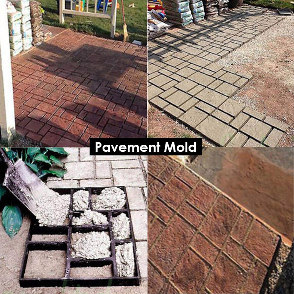 Path Maker Mold Reusable Concrete Cement Stone Design Paver Walk Mould DIY Paving Concrete Brick Courtyard Road Pavement Mold