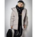 Fitaylor Winter Zipper Oversized Lapel Jacket Women Long Coat 90% Duck Down Keep Warm Parkas Waist Tie-wraps Snow Warm Outwear