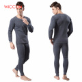 Winter Warm Men's Underwear Men's Thermal Underwear SetsMen's Thick Thermal Underwear Long Johns Black Gray Navy Dark Gray 4XL