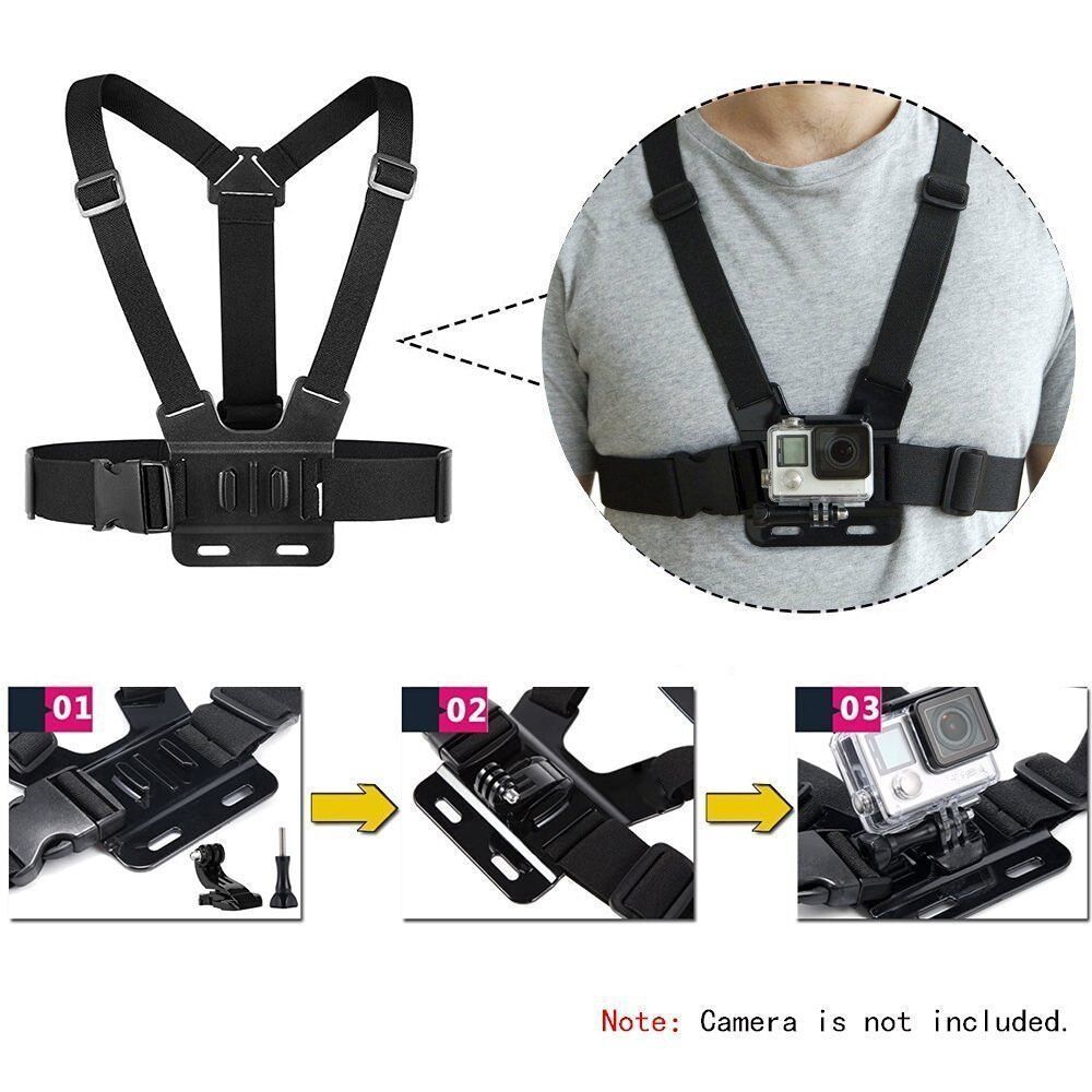 Chest Strap Mount Belt for Gopro Hero 9 8 7 6 5 4 3 3+Yi SJCAM SJ4000 Action Camera Chest Head Strap Mount Harness Sport Cam Fix