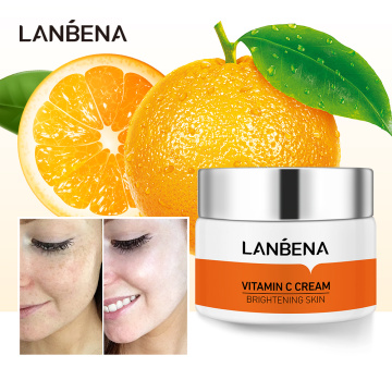 LANBENA Vitamin C Face Cream Improve Fine Lines Dull Skin Whitening Moisturizing Nourish Anti Aging Refreshing Not Greasy 50g