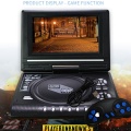 7.8 Inch TV Home Car DVD Player Portable HD VCD CD MP3 HD DVD Player USB SD Cards RCA Portable Cable Game 16:9 Rotate LCD Sn