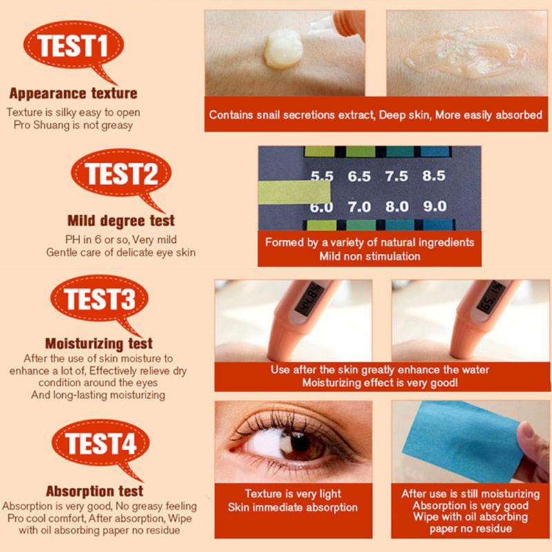 1 PC 30g Snail Essence Eye Cream Hydrating Moisturizing Firming Anti-Aging Remove Dark Circle Eye Care Cream Skin Care TSLM2