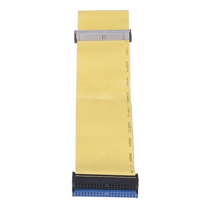 80 Wire 40 Pins PATA/EIDE/IDE Hard Drive DVD Ribbon Cable Yellow 40cm For Dual Devices Telecom Parts