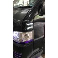 Hot car accessories ABS hiace body kit 2005-2016 LED light fender Turning light flashes