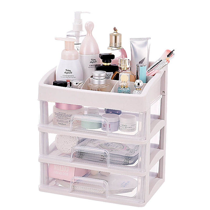 1/2/3 Tier Clear Plastic Makeup Organizer,Cosmetic Storage Drawers & Jewelry Display Box,for Bathroom,Vanity,Countertop,Dresser