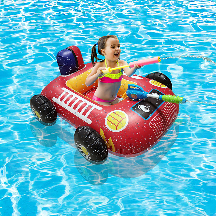 Inflatable car float with water gun children floaties