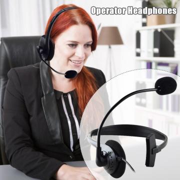 Telephone Operator Headphones Head-mounted With Noise Canceling Microphone Clear Call Airline Headphones Single-Sided Headset