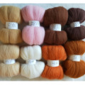 WFPFBEC wool for felting merino wool fiber 50g/color 8colors total 400g NO.8