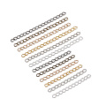 100pcs 50/70mm Extension Chain Gold Silver Color Connector Accessories for DIY Jewelry Making Bracelet Necklace Extended Tail