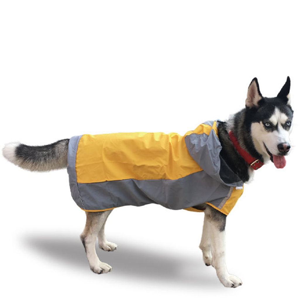 Cold-proof Double-layer Waterproof Dog Raincoat with Hood Pet Dog Puppy Rain Coat Cloak Costumes Clothes for Dogs Pet Supplies