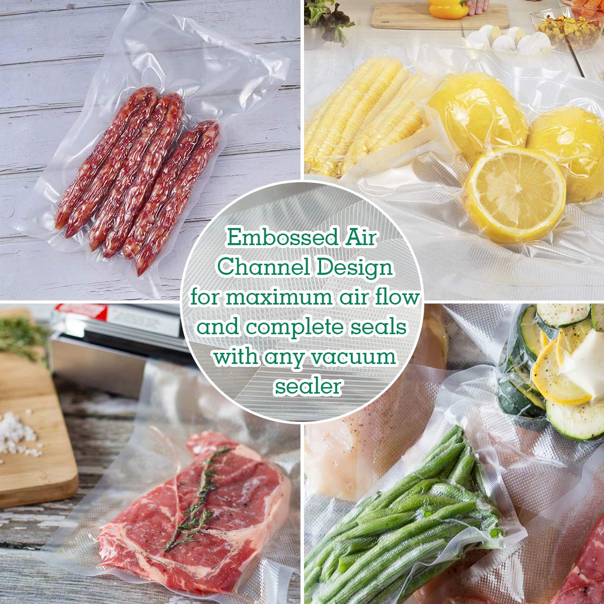 Kitchen Food Vacuum Bag Storage Bags for Vacuum Sealer Food Keep 12+15+20+25+28cm*500cm