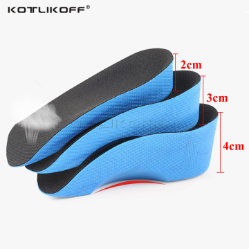 KOTLIKOFF Height Increase Insole 2/3/4cm Height Lift Shoe Heel Cushion Insert Taller Heel Pad Elevator insoles Foot Pads Unisex