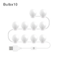10 Bulbs White