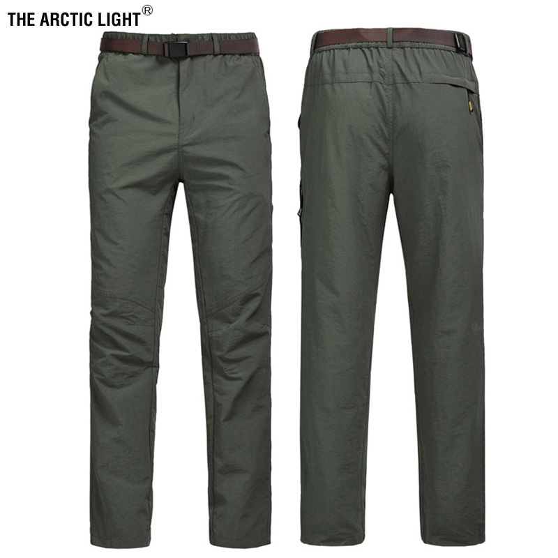 THE ARCTIC LIGHT Men Hiking Camping Mountain Fishing Outdoor Pants High-Quality Elastic Lightweight Quick Dry Summer Trousers