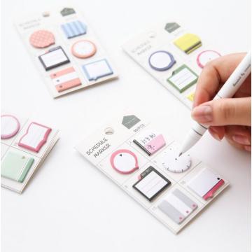 Fresh Style Schedule Marker Self-Adhesive Memo Pad Sticky Notes Bookmark School Office Stationery Writing Supply