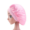 Adjust Hair Styling Cap Solid Satin Bonnet Hair Care Kids Child Night Sleep Hat Silk Head Wrap Shower Cap Hair Styling Tool