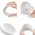 Silica Gel Hollowed Soap Box With Brush Kitchen Bathroom Cleaning Brush Soap Dish Sheet Drain Storage Box