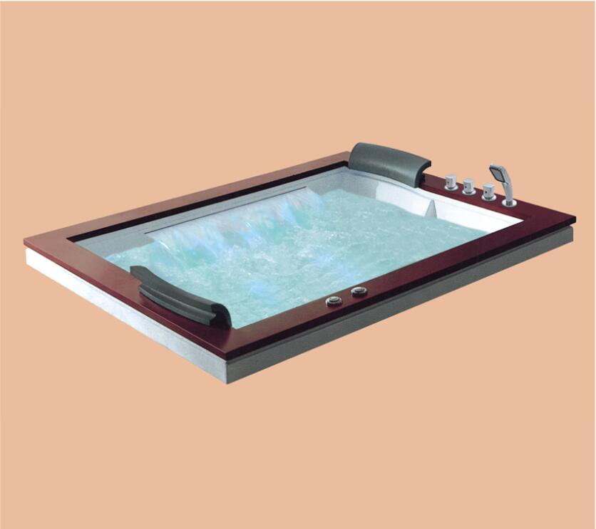 1800mm Drop-in Fiberglass Built-in whirlpool Bathtub Acrylic Hydromassage Embedded Surfing Tub NS6026