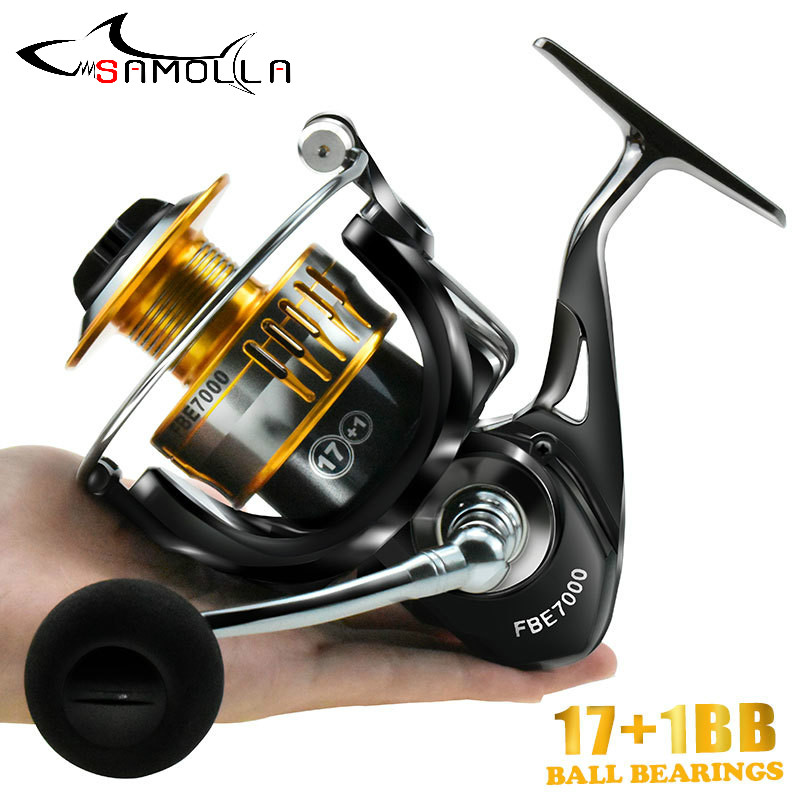 New Fishing Reel Spinning Reels 17+1BB 5.0:1/4.7:1 High Speed Gear Ratio Pesca Carp Molinete Light Weight Ultra Smooth Powerful