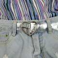 Transparent belt white clear pvc belts for women 2020 dress cinturon mujer heart harajuku waistband jeans cintos cummerbunds
