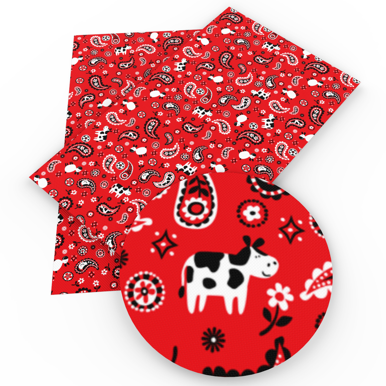 Animal Cow Dog Pig Polyester Cotton Sewing Quilting Fabrics Needlework Material DIY Handmade Cloth,1Yc14026