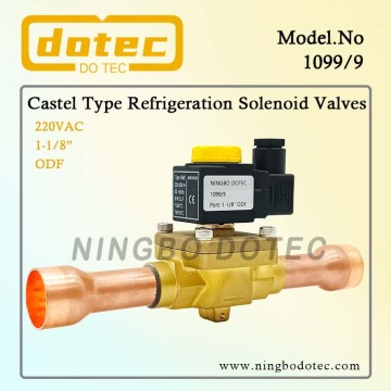 1-1/8'' ODF Solder 1099/9 Castel Refrigeration Solenoid Valve