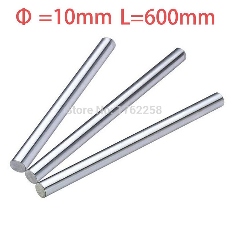 2pcs 10mm 10x600 linear shaft 3d printer 10mm x 600mm Cylinder Liner Rail Linear Shaft axis cnc parts