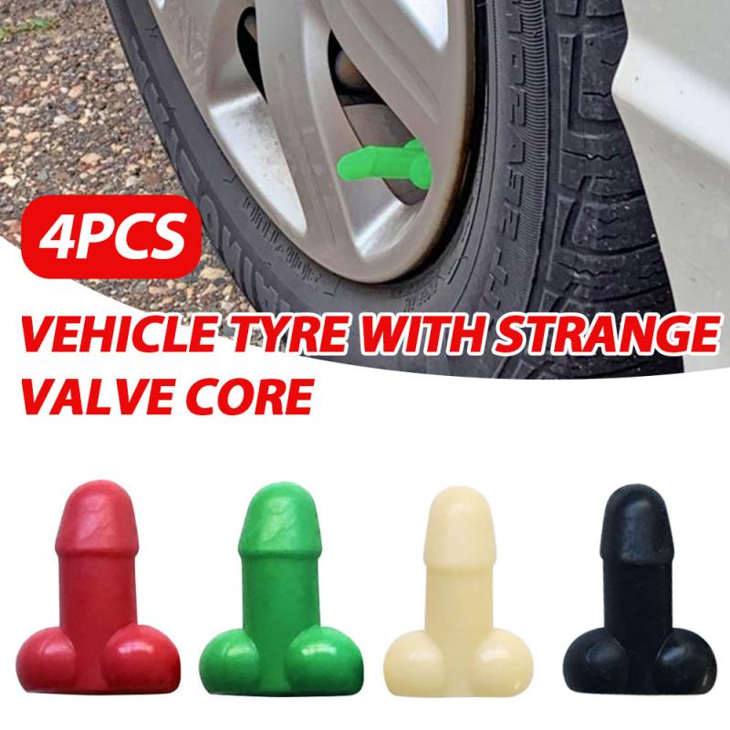 4PCS Valve Stems Air Caps Cover Prank Tire Cap Tire Valve Stem Caps Bolt-in Aluminum Theftproof Wheel Tires Valves Wheels Tires