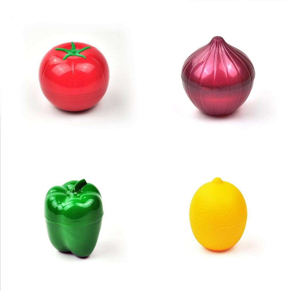 Plastic Onion Green Pepper Garlic Shaped Food Containers Crisper Lemon Fruits Case Fresh Box Refrigerator Home Storage