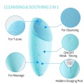 Electric Silicon face cleansing brush Masager Vibrating Rechargeable Deep Cleansing Skin Care Facial Cleansing Brush Waterproof