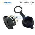GX12 2/3/4/5/6/7 Pin Male + Female Wire Panel Connector Circular Aviation Plug Socket 12mm with Plastic Cap Lid