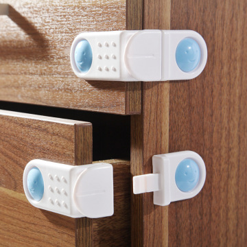 4PCS Plastic Child Safety Locks Baby Cabinet Locks Straps Child Drawer Safety Locks Kids Corner Protector Locks FH17