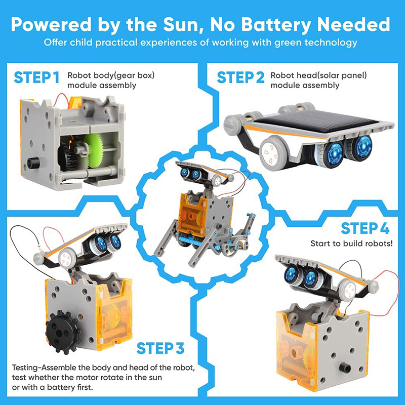 Technology Ideas Science Toys 12 In1 Solar Robot Kits Blocks Intellectual Development Diye Ducational Kits for Kids