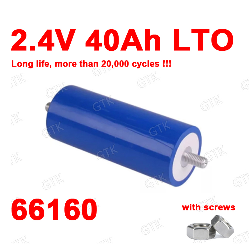 20pcs Lithium titanate battery 2.4V 40AH LTO bateria 15C 600A for DIY 24V 48V 400Ah fast charge car stat inverter Forklift