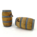 1Pc Dollhouse Miniature Beer Barrel Cask Keg Bar Drink With Tap 1:12 QDD9821