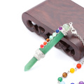 Natural stones Pencil Point Pendulum for dowsing 7 Chakra Wand Reiki quartz crystal pendant pendulo Meditation Spiritual Gift