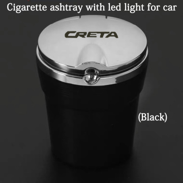 Led Lights Car Ashtray With Cover Creative Personality Cover Multi-function Car Interior car accessories for Hyundai creta