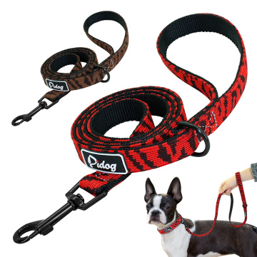 Puppy Dog Leash Nylon Leopard Training Rope Pet Walking Lead Cats Puppy Harness Collar Leashes 4ft for Chihuahua Bulldog