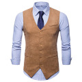 Mens Vest Waistcoat Men's Suit Dress Vest 2020 Brand New Single Breasted Corduroy Vest Men Wedding Tuxedo Vests Gilet Homme XXL