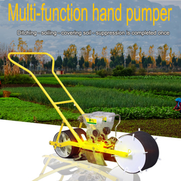 Two rows of push vegetable seeder seeding cabbage planter multi-function small on-demand radish seeder