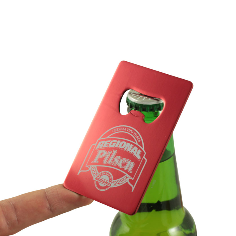 Set of 100 Customized Logo Promotional Gift Aluminum Bottle Opener Personalized Metal Business Card Beer Bottle Opener Wholesale