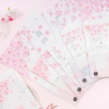 9 Pcs/pack Lovely 3 Envelops+6 Sheets Letters Cherry Sakura Flower Paper Envelope Letter Set Kids Girls Gift Korean Stationery