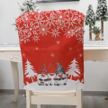 1pcs New Year's Decor 2021 Christmas Cartoon Santa Claus Snowflake Printed Fabric Chairs Cover Christmas Decorations For Home