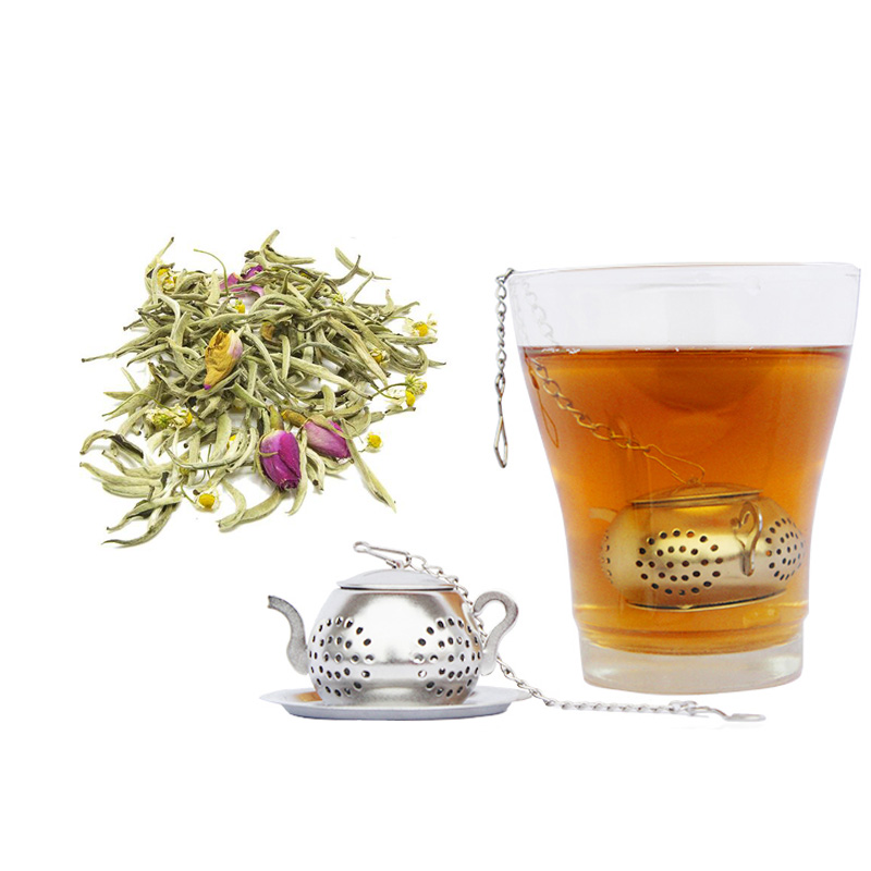 Stainless Steel Teapot Shape Tea Infuser Spice Flower Tea Strainer Herbal Filter Kitchen Teaware Accessories Tea Ball Teesieb