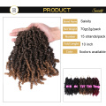Saisity Ombre Pre-twisted Spring Twist Hair Synthetic Passion Twist Crochet Hair Black Burgundy Extensions Braiding Hair