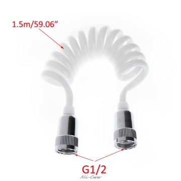 2018 ABS Tube+Plastic Nut Strong Flexible White Shower Hose For Water Plumbing Toilet Bidet Sprayer Telephone Line