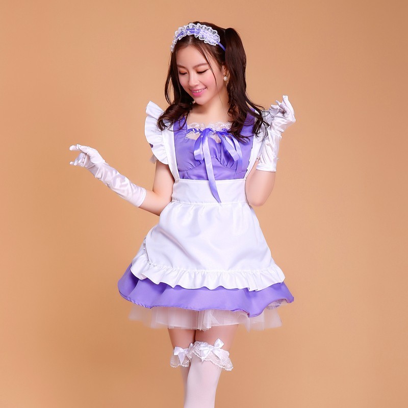 halloween costumes for women maid plus size Sexy French Maid Costume Sweet Gothic Lolita Dress Anime Cosplay Sissy Maid Uniform